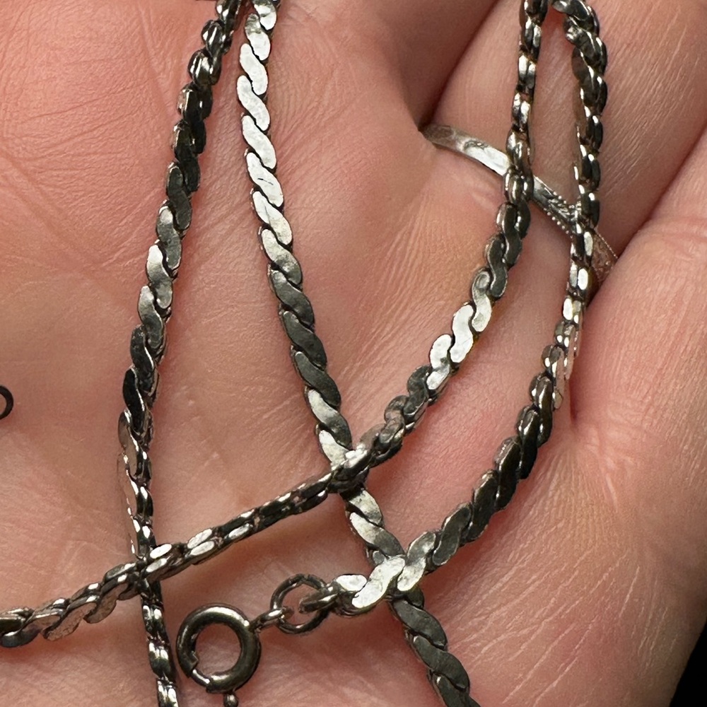 Silver serpentine chain sterling silver vintage